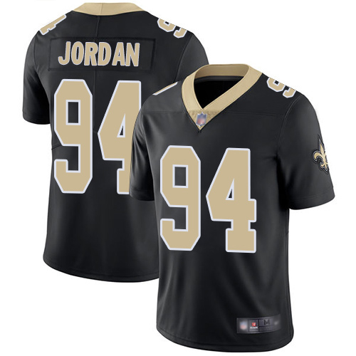 Men New Orleans Saints Limited Black Cameron Jordan Home Jersey NFL Football #94 Vapor Untouchable Jersey->nfl t-shirts->Sports Accessory